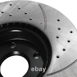 Front Drilled Grooved 300mm Brake Discs Range Rover Evoque & Discovery Sport 11+