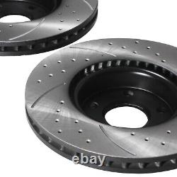 Front Drilled Grooved 300mm Brake Discs Range Rover Evoque & Discovery Sport 11+