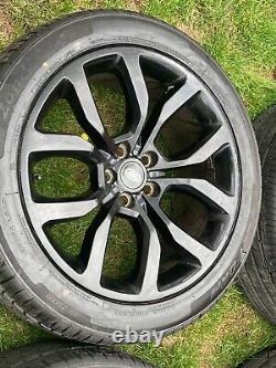 GENUINE 4 x 21 RANGE ROVER SPORT VOGUE DISCOVERY ALLOY WHEELS EXCELLENT TYRES