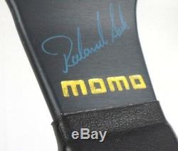 Genuine Momo D35 leather steering wheel. Roland Asch signed edition. RARE! 7A