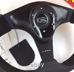 Genuine Momo Nero 350mm leather steering wheel and 48 spline hub. For Land Rover