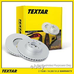 Genuine Oe Textar 5 Stud Front Vented Coated Brake Discs Pair 92301805