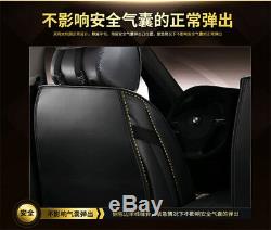 High Quality Automotive 5-Seat Cover PU Leather +Ice Silk Fahion Black& Red New
