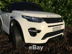 Kids 12v Licensed Land Range Rover discovery HSR Ride on Car jeep White
