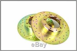 LAND ROVER RANGE CLASSIC DISCOVERY 1 DRILLED REAR BRAKE ROTOR DISC SET x2 NEW