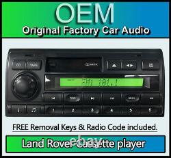 Land Rover Cassette player Discovery car stereo radio with code and removal keys