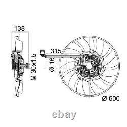 MAHLE Fan, engine cooling CFF 471 000P FOR Discovery Range Rover Sport Genuine T