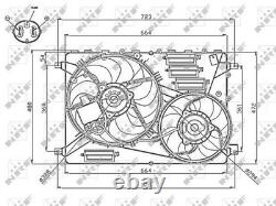 NRF 47755 Engine Cooling Fan Fits Land Rover Discovery Sport Freelander 2 Range
