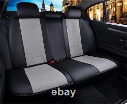 Premium Grey & Black Leather Full set Seat Covers for Land Range Rover Discovery