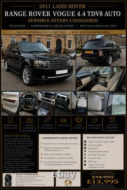 Range Rover Vogue 4.4 tdv8 Auto. Luxury, Performance & Prestige -Well Maintained