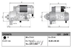 Starter For Land Rover Discovery Range Rover Denso Dsn976