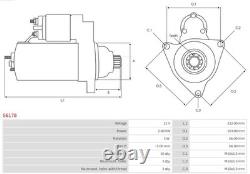 Starter S6178 For Land Rover Freelander/2 Lr2/suv Discovery/sport Range/evoque
