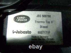 Webasto Diesel Pre Heater JEC500790 Discovery 3 Range Rover Sport 2.7 TDV6