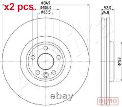 X2 Pcs Front Brake Disc Rotos X2 Pcs Set 60-0l-l17c Ashika I