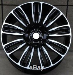 X4 22 Inch Range Rover Style Alloy Wheels Black Pol Vogue Sport Disco 9012