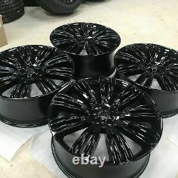 X4 22 Range Rover 9 Style Alloy Wheels Vogue Sport Discovery 3-5 Svr Svo Black